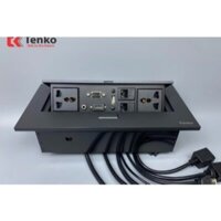 Ổ Cắm Âm Bàn Họp Desktop Socket Chính hãng TENKO TK-AS02DN Màu Đen
