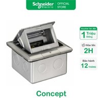 Ổ cắm âm sàn cho Concept có đế âm - màu nhũ bạc (không kèm ổ cắm) - Schneider Electric - CON224_ABE_G5 - Tài Oanh