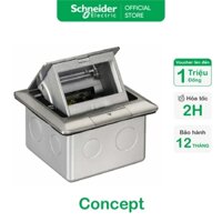 Ổ cắm âm sàn cho Concept có đế âm - màu nhũ bạc (không kèm ổ cắm) - Schneider Electric - CON224_ABE_G5