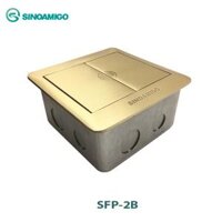 Ổ Cắm Âm Sàn đôi, 6 Modules Sinoamigo SFP-2B | Màu Đồng Chính Hãng