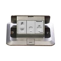 Ổ cắm âm sàn kim loại 3 thiết bị dạng pop-up có đế âm (không bao gồm thiết bị) Panasonic DU5900VT