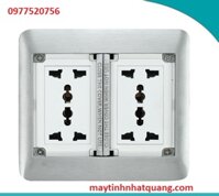 Ổ cắm âm sàn nắp trượt sinoamigo SFP-2L mầu bạc lắp 6 modules