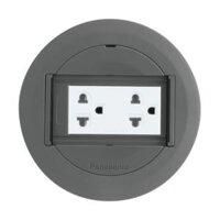 Ổ cắm âm sàn nhựa tổng hợp 2 cổ cắm có nắp đậy có đế âm Panasonic DU81931HTK-1