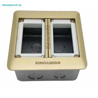 Ổ cắm âm sàn Sinoamigo 6 Moudules SFP-2B mầu đồng hàng cao cấp