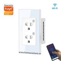 Ổ Cắm Âm Tường Wifi Tuya Đo Công Suất Tiêu Thụ Điện Chữ Nhật OC04 (Smart Life)