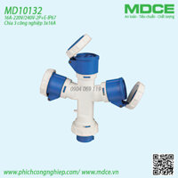 Ổ cắm chia 3 công nghiệp 3x16A IP67 chính hãng MDCE