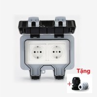 Ổ cắm chống nước ngoài trời IP67 - Ổ cắm điện ngoài trời USB, sân vườn - Hộp che ổ điện chống nước