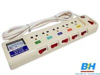 Ổ Cắm Có Dây Công Suất Lớn 3000W Lioa Hiển Thị Đồng Hồ Báo Vol 5OFSSV2.5-3