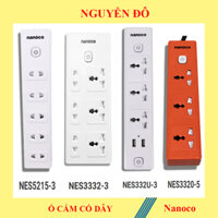 Ổ cắm có dây Nanoco NES5215-3/NES332U-3/NES3332-3/NES3320-5 thiết kế nhựa cao cấp cho khả năng chống cháy, chống va đập.