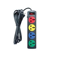 Ổ cắm có dây - Ổ điện an toàn - Ổ cắm điện đa năng - Ổ cắm điện Lioa  4 - 6 - 10 ổ cắm  dây 5m và 3m Lioa - hàng chính hãng cao cấp - 4 Ổ cắm đa năng Dây 3m - LIOA-4D32N-DEN