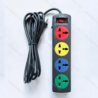 Ổ cắm có dây - Ổ điện an toàn - Ổ cắm điện đa năng - Ổ cắm điện Lioa  4 - 6 - 10 ổ cắm  dây 5m và 3m Lioa - hàng chính hãng cao cấp - 4 Ổ cắm đa năng Dây 5m - LIOA-4D52N