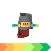Ổ cắm công nghiệp 3 pha 5 chân 16A hãng ABB Plug 3P+N+E 16A, IP44 - 416RS6, 2CMA193115R1000