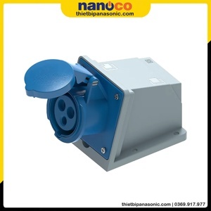 Ổ cắm công nghiệp có công tắc 16A-3P-230V-6H-IP44