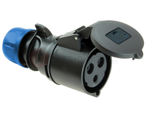 Ổ cắm công nghiệp có công tắc 16A-3P-230V-6H-IP44