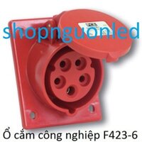 Ổ cắm công nghiệp gắn âm dạng nghiêng Hiệu Panasonic F423-6/ F424-6/ F425-6, với khả năng chịu nhiệt cao, chống cháy...