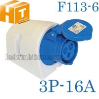 Ổ cắm công nghiệp gắn nổi F113 - 6, F114 - 6, F115 - 6, F123 - 6, F124 - 6, F125 - 6 không kín nước, IP44, Panasonic