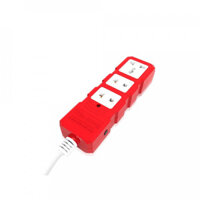 Ổ cắm công suất lớn Điện Quang ĐQ ESKHP 3RW 5M 3 lỗ, màu đỏ trắng, dây dài 5m