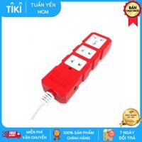Ổ cắm công suất lớn Điện Quang ĐQ ESKHP 3RW 5M 3 lỗ, màu đỏ trắng, dây dài 5m