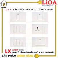 Ổ cắm Công tắc Thiết bị điện Âm tường LiOA Luxury Series - Mặt 2S