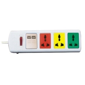 Ổ cắm đa năng có cổng sạc USB 4 ổ 3m Lioa 4D32WNUSB