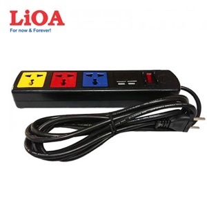 Ổ cắm đa năng có cổng sạc USB 4 ổ 3m Lioa 4D32WNUSB