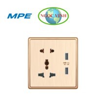 Ổ cắm đa năng + ổ cắm 2 chấu + 2 usb MPE S7MS/USB