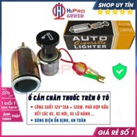 Ổ Cắm Đầu Tẩu Thuốc Lá Trên Ô Tô Xe Máy 12V - 24V 120W, Bộ Tẩu Cắm Châm Thuốc Trên Xe Hơi Có Công Tắc-H2Pro Tech