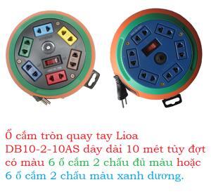 Ổ cắm đĩa bay LiOA DB10-2-10A dây 10m x 2 10A