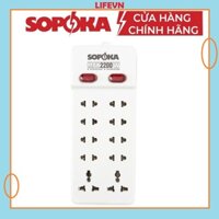 Ổ CẮM ĐIỆN 10 CỬA CHỊU NHIỆT SOPOKA (KHÔNG KÈM DÂY ĐIỆN)| SOPOKA  ổ điện 10 cửa sopoka