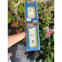 Ổ CẮM ĐIỆN 3 CHẤU 2 CỔNG USB PHILIPS SPN6248WB/74 (2500W)