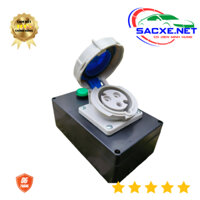Ổ cắm điện 3 chấu 32A chống nước IP67 có đèn báo, phù hợp ổ cắm sạc nhanh bộ sạc 7.4kw cho xe điện Vinfast VF5 Vf8 VF9