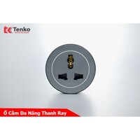 Ổ Cắm Điện 3 Chấu Đa Năng Cho Thanh Ray Màu Trắng TK-R06 Hai Màu Xám Và Trắng