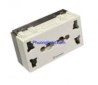 Ổ cắm điện 3 chấu Sino Amigo chuẩn Anh lắp mặt Panasonic