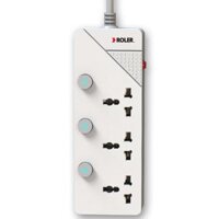 Ổ cắm điện 3 lỗ cắm Roler RES-1001.3 (Màu trắng)
