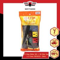 Ổ Cắm Điện 3D  3S Dây 5m x 2 Lioa 3D3S52 - Đen