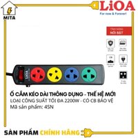 Ổ Cắm Điện 4S Dây 3m x 2 Lioa 4S3