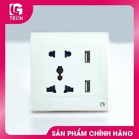 Ổ cắm điện 5 chấu âm tường kết hợp 2 cổng USB LG tech LG-F21-023