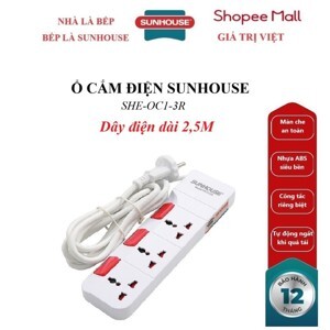 Ổ cắm điện Sunhouse SHE-OC1-3R