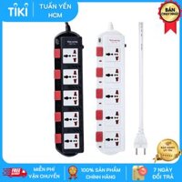 Ổ cắm điện 5 lỗ 2m Điện Quang SM750SL - Hàng Chính Hãng - Trắng