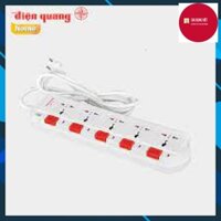 Ổ cắm Điện 5 lỗ 3 chấu dây 2M ,5M Điện Quang SM750SL