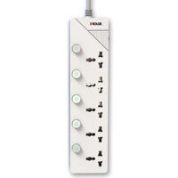 Ổ cắm điện 5 lỗ cắm Roler RES-1002.5 (Màu trắng)