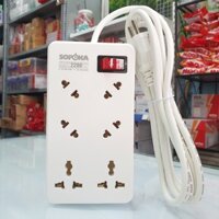 Ổ cắm điện 6 lỗ chéo lõi chịu nhiệt 2200W 6A2 SOPOKA