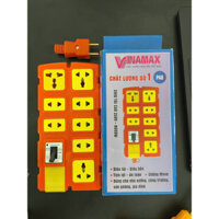 Ổ cắm điện 8 lỗ chịu tải 8000w có CB 30A Vinamax chính hãng + Tặng phích 6000w - MHL