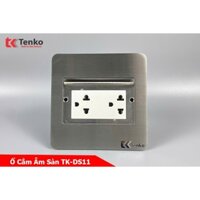 Ổ cắm điện âm sàn đơn chính hãng Tenko TK-DS11 màu bạc