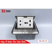 Ổ Cắm Điện Âm Sàn Thông Dụng Hợp Kim Nhôm Tenko TK-J02-15 Màu Bạc