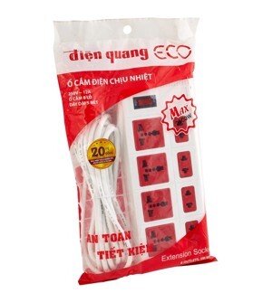 Ổ cắm điện chịu nhiệt Điện Quang ĐQ ESK 5WR 8ECO