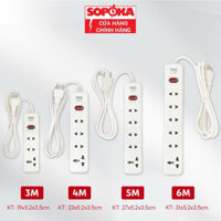 Ổ Cắm Điện Chịu Tải SOPOKA 2200w -Ổ Lõi Sứ An Toàn ,Công Tắc Có Đèn Báo (Bảo hành 24 tháng)