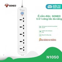 Ổ Cắm Điện Chống Cháy GONEO - 5 Ổ Đa Năng 1 Công Tắc – Công Suất 10A/250/2500W – N1050 – Chính Hãng hli 963013744