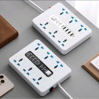 Ổ cắm điện chống giật chức năng, gồm 6 ổ cắm, 4 Cổng usb,cắm nhiều loại phích cắm  tiện lợi