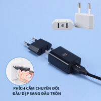 Ổ cắm điện chuyển đổi tròn sang dẹp, Phích cắm điện chuyển đổi 1 chân dẹt tiện lợi
